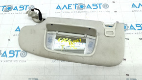 Left visor Ford Edge 15 - gray, without hook, dry cleanable