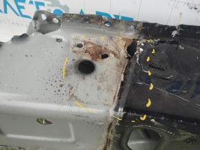 Rear panel Audi Q7 4L 10-15 2 parts, black, dents, tears, cuts