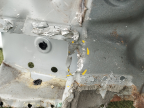 Rear panel Audi Q7 4L 10-15 2 parts, black, dents, tears, cuts