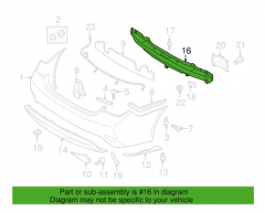 Rear bumper reinforcement Hyundai Sonata 14 usa