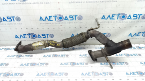 Right intake pipe Jeep Cherokee KL 19- 3.2 AWD studs are sawn off, the mesh on the corrugation is torn, it is crushed