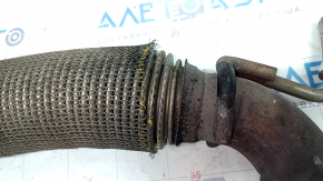 Right intake pipe Jeep Cherokee KL 19- 3.2 AWD studs are sawn off, the mesh on the corrugation is torn, it is crushed