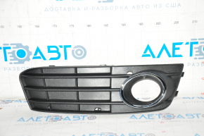 Front bumper grille right Audi A4 B8 08-12 pre-rest with chrome frame