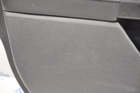 Door trim card front left Ford Fusion mk5 13-16 black with black insert cloth, armrest leather, molding gray gloss, rubbed