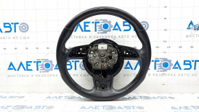Bare steering wheel Audi A6 C7 12-18 leather black under heated petals, scratches