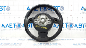 Bare steering wheel Audi A6 C7 12-18 leather black under heated petals, scratches