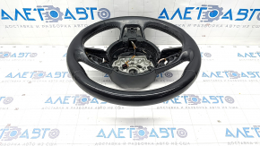 Bare steering wheel Audi A6 C7 12-18 leather black under heated petals, scratches