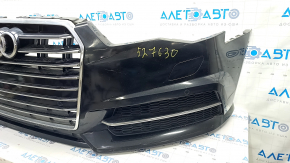Front bumper assembly Audi A6 C7 16-18 rest s-line, sand on chrome, dented