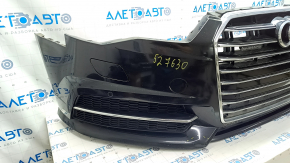 Front bumper assembly Audi A6 C7 16-18 rest s-line, sand on chrome, dented