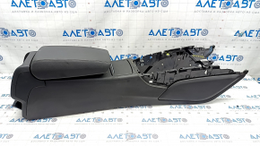 Central console armrest and cup holders Audi A6 C7 12-18 black, scratches, pocket does not close