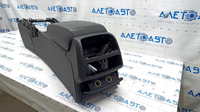 Central console armrest and cup holders Audi A6 C7 12-18 black, scratches, pocket does not close
