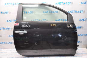 Door assembly front right Fiat 500 12-19 black PXR, butts
