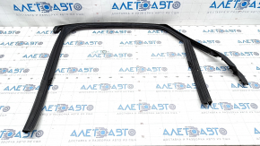Upper rear right door molding Audi A6 C7 12-18 black with glass seal