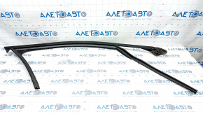 Upper door molding front right Audi A6 C7 12-18 black with glass seal