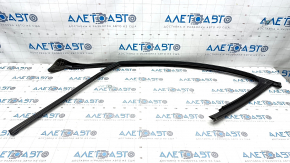 Upper door molding front right Audi A6 C7 12-18 black with glass seal