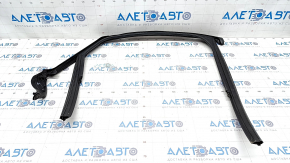 Upper rear left door molding Audi A6 C7 12-18 black with glass seal