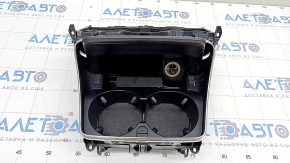 Cup holder with ashtray for the front panel of Mercedes GLC 16-19 black wood, cracked, peeling chrome, worn