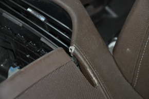 Torpedo front panel without AIRBAG Cadillac ATS 13-19 brown, cracks in leather, abrasions, scratches