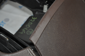 Torpedo front panel without AIRBAG Cadillac ATS 13-19 brown, cracks in leather, abrasions, scratches