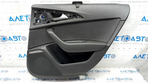 Door trim card rear right Audi A6 C7 12-18 under curtain, leather black, BOSE, scratches