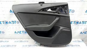 Door trim card rear left Audi A6 C7 12-18 under curtain, leather black, BOSE, scratches