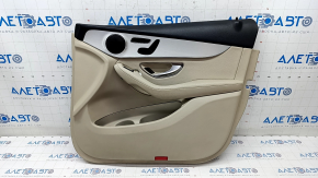 Door trim card front right Mercedes GLC 16-22 leather beige, butts