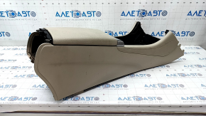 Console central armrest Mercedes GLC 16-19 beige leather, scratches, needs cleaning, chrome is swollen