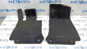 Set of floor mats for Mercedes GLC 16-22, black cloth, for cleaning