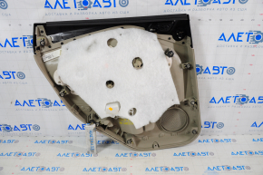 Door trim card rear right Ford Escape MK3 13-16 prerest beige with beige insert plastic, armrest leather, under the tweeter, scratches
