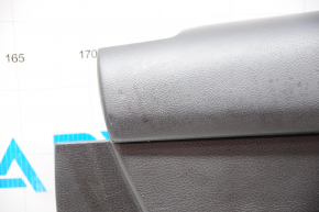 Door trim card rear left Ford Fusion mk5 13-16 black with black insert cloth, armrest leather, molding gray gloss, red stitching, scratches