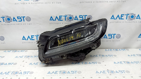Front left headlight complete Lincoln Nautilus 19-21 LED adaptive, sand, peeled varnish
