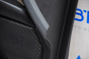 Door trim card front left Ford Fusion mk5 17-20 black with beige insert cloth, armrest leather, molding gray structure, scratches, for cleaning