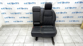 Rear seat left Infiniti JX35 QX60 13- leather black, white piping, white stitching, scratches, needs cleaning