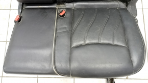 Rear seat left Infiniti JX35 QX60 13- leather black, white piping, white stitching, scratches, needs cleaning