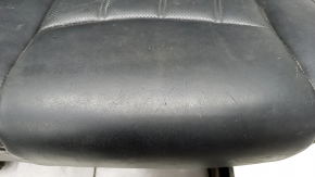 Rear seat left Infiniti JX35 QX60 13- leather black, white piping, white stitching, scratches, needs cleaning