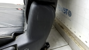 Rear seat left Infiniti JX35 QX60 13- leather black, white piping, white stitching, scratches, needs cleaning