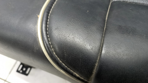 Rear seat left Infiniti JX35 QX60 13- leather black, white piping, white stitching, scratches, needs cleaning