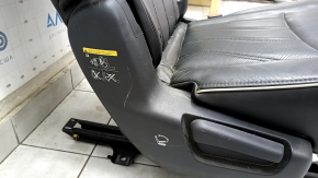 Rear seat right Infiniti JX35 QX60 13- leather black, white piping, white stitching, scratches, needs cleaning