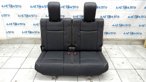 Rear row of seats 3rd row Infiniti JX35 QX60 16- leather black, white piping, white stitching, for cleaning