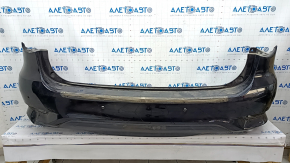 Bare rear bumper Infiniti JX35 QX60 16-rest for parking sensors, black, dented, torn, broken fasteners
