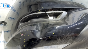 Bare rear bumper Infiniti JX35 QX60 16-rest for parking sensors, black, dented, torn, broken fasteners