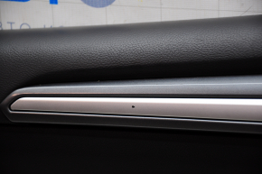 Door trim card rear left Ford Fusion mk5 13-16 black with black insert cloth, armrest leather, molding gray matte, scratches