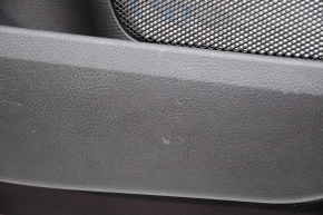 Door trim card rear left Ford Fusion mk5 13-16 black with black insert cloth, armrest leather, molding gray matte, scratches