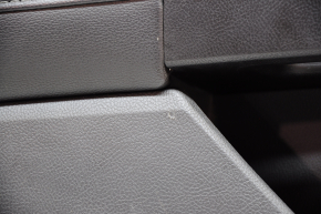 Door trim card rear left Ford Fusion mk5 13-16 black with black insert cloth, armrest leather, molding gray matte, scratches