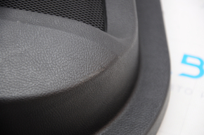 Door trim card rear left Ford Fusion mk5 13-16 black with black insert cloth, armrest leather, molding gray matte, scratches