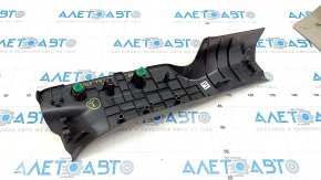 Door sill trim inner rear left Nissan Rogue 14-20 black, worn, broken mount