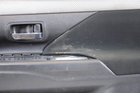Door trim card front right Mitsubishi Outlander 14-21 black with black insert cloth, molding gray under carbon structure, scratches, for dry cleaning