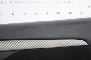 Door trim card front right Mitsubishi Outlander 14-21 black with black insert cloth, molding gray under carbon structure, scratches, for dry cleaning