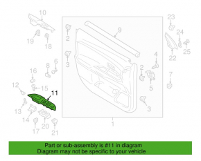 Front left window lifter control trim Mitsubishi Outlander 14-21 scratches