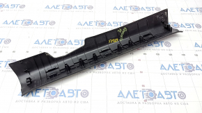 Door sill trim inner front left Nissan Rogue 14-20 black, worn